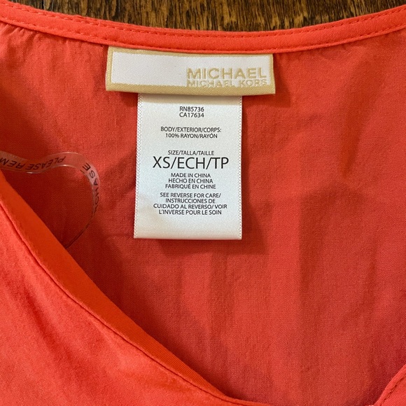Michael Kors Tops | Michael Kors Coral Zipper Blouse - Picture 6 of 15